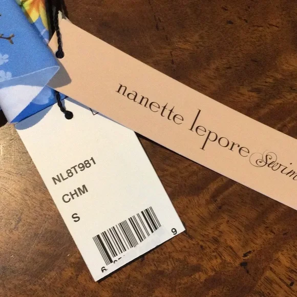 NWT $88 NANETTE LEPORE SMALL MONACO TEASE TOP NO PADDING - Picture 3 of 7